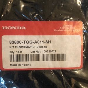 2018 Honda Civic Floormats- Still in package!